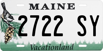 ME license plate 2722SY