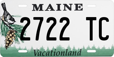 ME license plate 2722TC