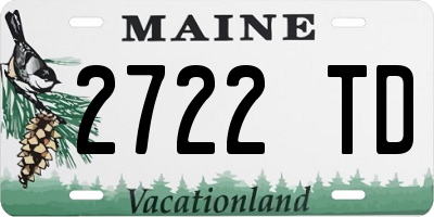 ME license plate 2722TD