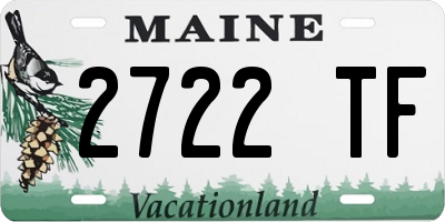 ME license plate 2722TF