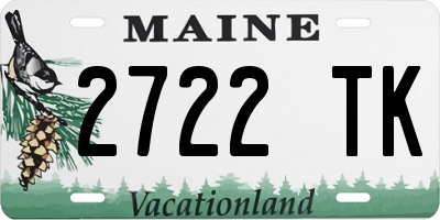 ME license plate 2722TK