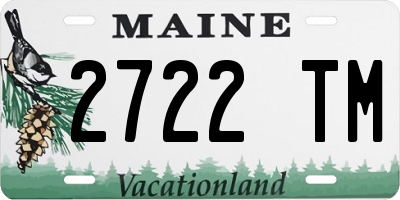 ME license plate 2722TM