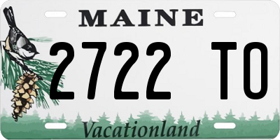 ME license plate 2722TO