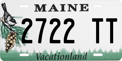 ME license plate 2722TT