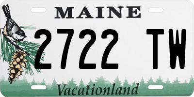 ME license plate 2722TW