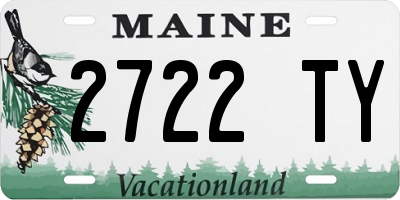 ME license plate 2722TY