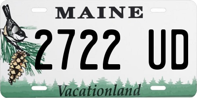 ME license plate 2722UD