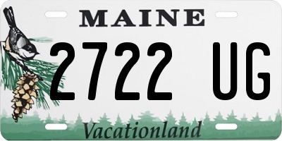 ME license plate 2722UG