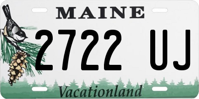 ME license plate 2722UJ