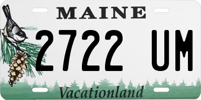 ME license plate 2722UM