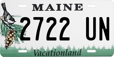 ME license plate 2722UN
