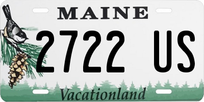 ME license plate 2722US