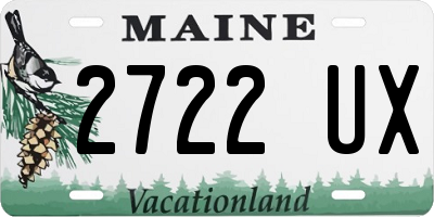 ME license plate 2722UX