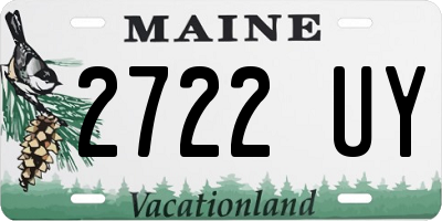 ME license plate 2722UY