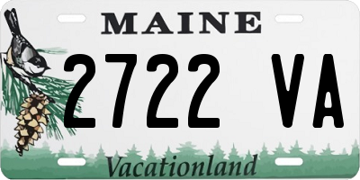 ME license plate 2722VA