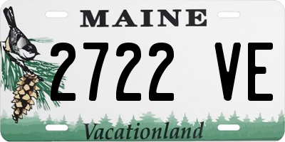 ME license plate 2722VE
