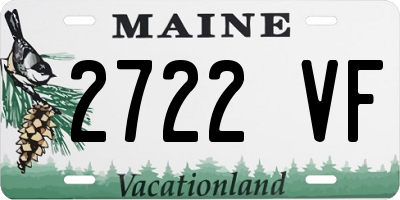 ME license plate 2722VF