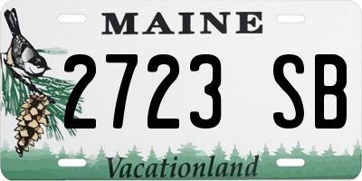 ME license plate 2723SB