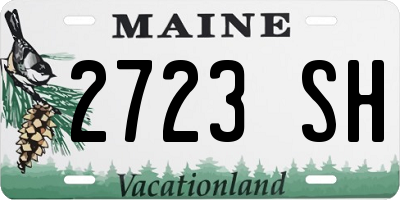 ME license plate 2723SH