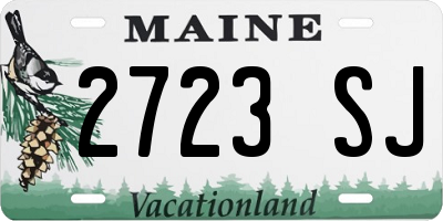 ME license plate 2723SJ