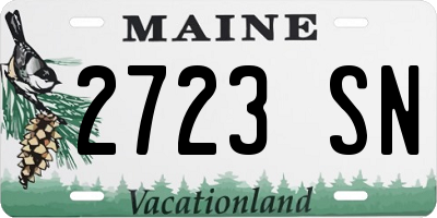 ME license plate 2723SN