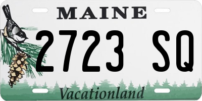 ME license plate 2723SQ