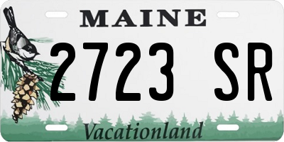 ME license plate 2723SR