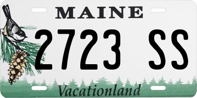 ME license plate 2723SS