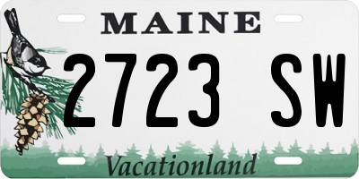 ME license plate 2723SW