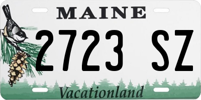 ME license plate 2723SZ