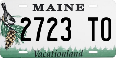 ME license plate 2723TO