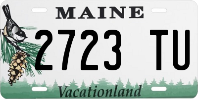 ME license plate 2723TU