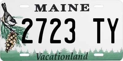 ME license plate 2723TY