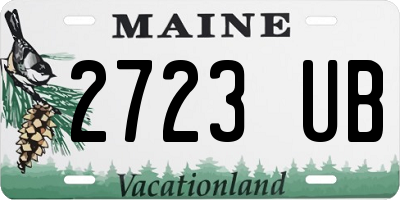 ME license plate 2723UB