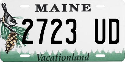 ME license plate 2723UD