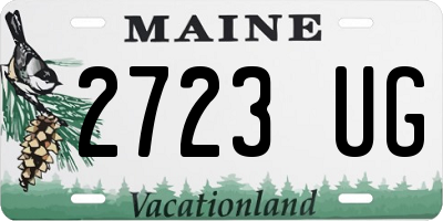 ME license plate 2723UG