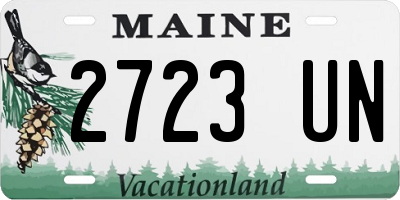 ME license plate 2723UN