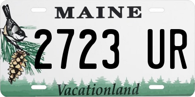 ME license plate 2723UR