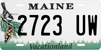 ME license plate 2723UW