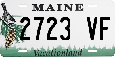 ME license plate 2723VF
