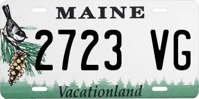 ME license plate 2723VG