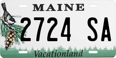 ME license plate 2724SA