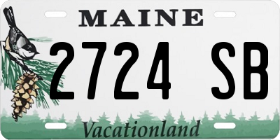 ME license plate 2724SB