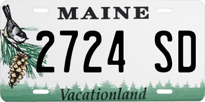 ME license plate 2724SD