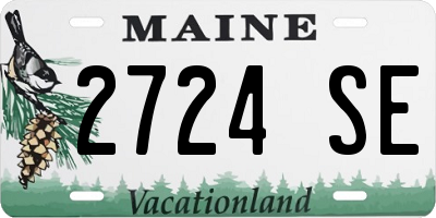 ME license plate 2724SE