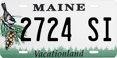 ME license plate 2724SI