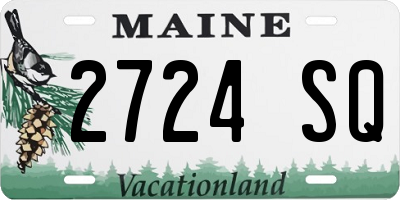 ME license plate 2724SQ