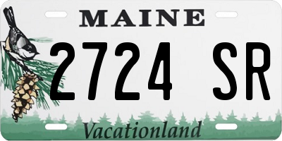 ME license plate 2724SR