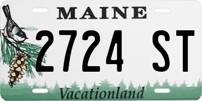 ME license plate 2724ST
