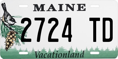 ME license plate 2724TD